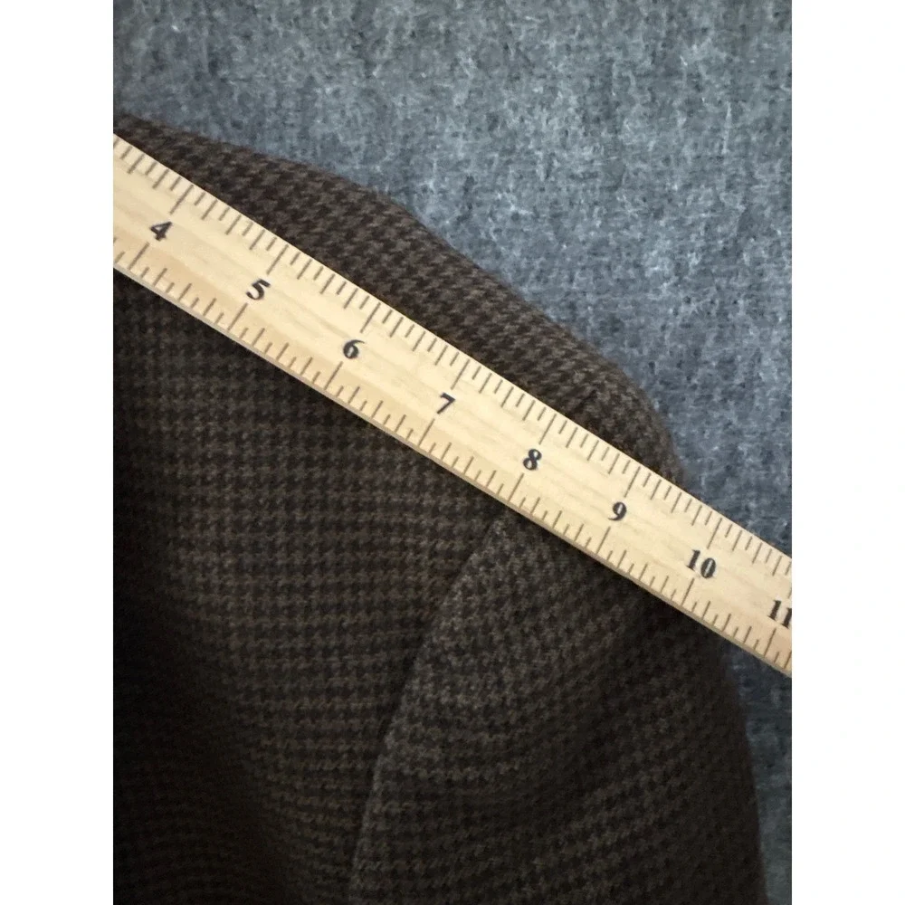 Joseph &‎ Feiss Gold Mens Brown Houndstooth Two Button Blazer Jacket Sport Coat